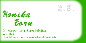 monika born business card